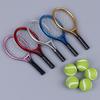 1:6 1:12 Dollhouse Miniature 1Pc Tennis Racket + 1Pc Ball Dolls Accessories