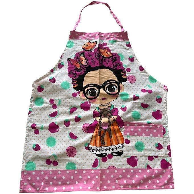 Mexican Themed Apron - 100% Cotton, Liquid Repellent, Durable, with Pocket - Ideal for Kitchen, Painting, Cleaning, Crafts