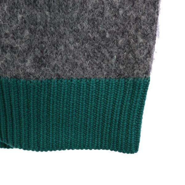 Acne Studios Смесовая шерсть Лонгслив V-образный вырез Вязаный XS Серый свитер Мужской Б/у