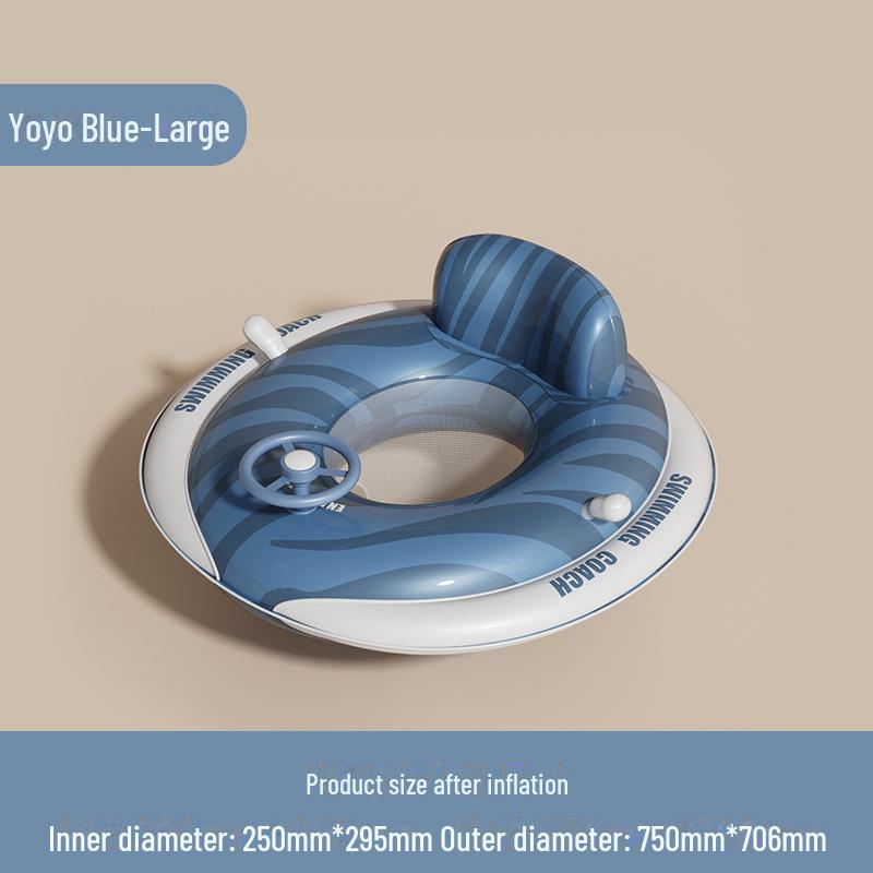 Прочный детский надувной плавательный круг толкающего типа