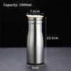 Large Capacity Stainless Steel Cold Water Jug 1000ml Heatproof Jug  Refrigerator Storage