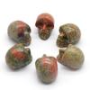 Natural Stone Crystal Skull Carving - 1 Inch Halloween Decoration Craft