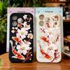 Чехол для телефона Luckly Koi Goldfish Bloosom Flower для IPhone 17 AIR 11 12 13 14 15 16 Pro Max 13Mini Art Koi Carp Мягкая силиконовая накладка