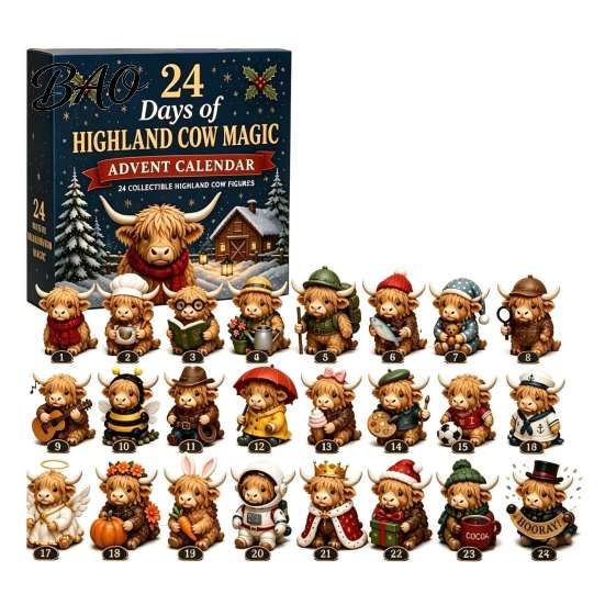Christmas Advent Calendar 2026 Calendar, 24-Day Acrylic 2D Ornament Set with Secret Santa Gifts for Pet Lovers Animal Figures, Tree Hanging