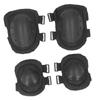 Тактические защитные наколенники и налокотники Профессиональный комплект снаряжения для занятий спортом на открытом воздухе, катания на скейте, строительных работ, круглый черный