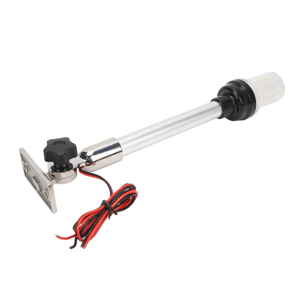 12 Inch LED Fold Down Boat Stern Light 360 Degrees Boat Anchor Light 316 Stainless Steel Base for Fishing Boats Yachts