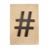 Black Wooden Shape 'hashtag' 14.8 X 10.5 Cm