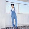 Men's Denim Overalls Large Size Strap Straight Pants Blue Jeans Men's Plus Size Work Clothes