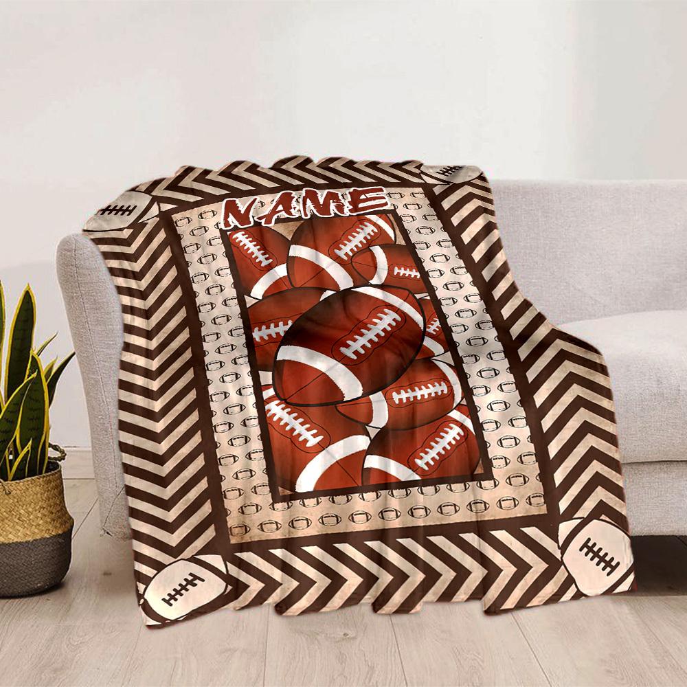 Football Pittsburgh Home Customize Your Name Blankets Comfortable Soft Lightweight Multipurpose Blanket For Picnic Sofa Office Bed Living Room