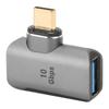 Магнитный адаптер Type-C на USB 24-контактный Позолоченный Алюминиевый корпус 8K 60 Гц Светло-серый Адаптер USB3.1