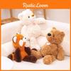 Plush Delightful Soft Bear And Raccoon Doll Ideal Gift For Girls Cozy Sleep Companion