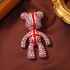 Stylish Teddy Bear Brooch Full Of Diamonds Bear Pin Temperament Elegant Blazer With Accessories
