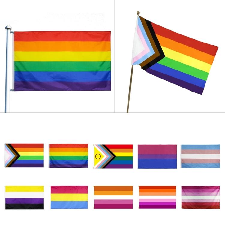 Colorful LGBT Flag 90x150cm/35x59inch Lesbian Gay Bisexual Transgender Flags
