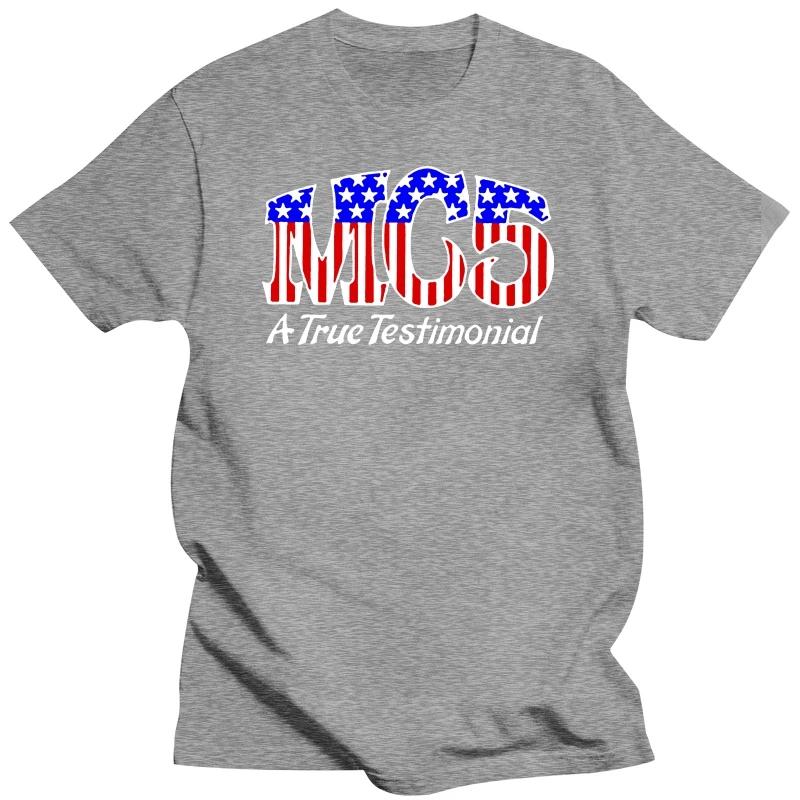 Летняя футболка Harajuku Custom New Mc5 Logo Rock мужская белая черная футболка размера США SML Xl 2Xl 5xl Zm1 с короткими рукавами