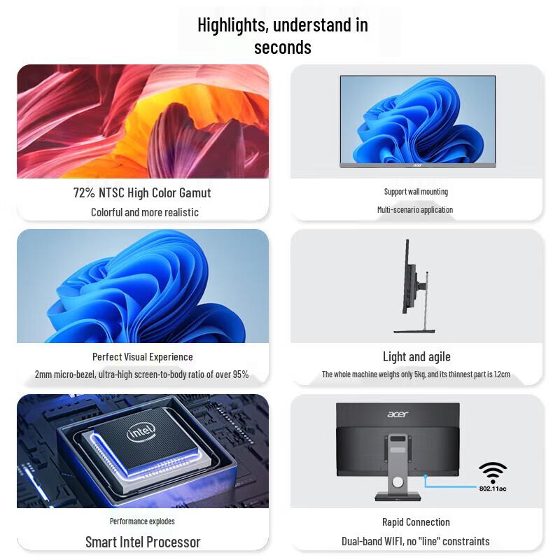 Acer Shangqi AC6670 23.8" All-in-One Desktop PC (CN version)