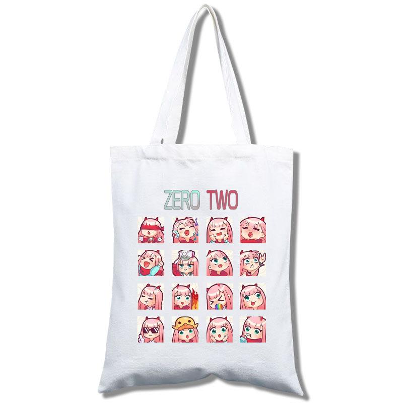 Wings Kiss, Student Shopping Mobile Phone White Canvas Model Portable Messenger Bag Women'S Handbag Picture