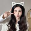 Portable Plush Hairband Cartoon Cute Headhoop Sweet Cat Ear Headband  Costume