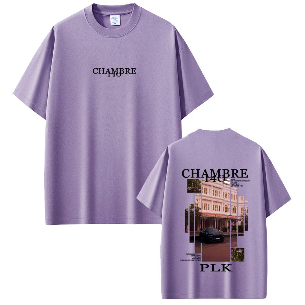 Rapper PLK Chambre 140 Album Graphic Tshirt Unisex Unisex Hip Hop Fashion Pop Music T Shirts Male Vintage Casual Oversized Tshirt