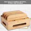 Home Office Table Bamboo Mobile Phone Storage Rack Stand Charging Rack Storage Organizer