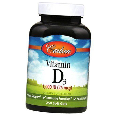Витамин Д3, Vitamin D3 1000, Carlson Labs  60гелкапс (36353085)