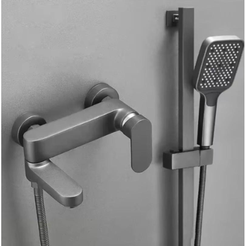 Wall Mounted 304 Stainless Steel Mixer Tap Hot And Cold Bathroom Mixing Valve Bath Shower Set Faucet Brass Bathtub Mixer