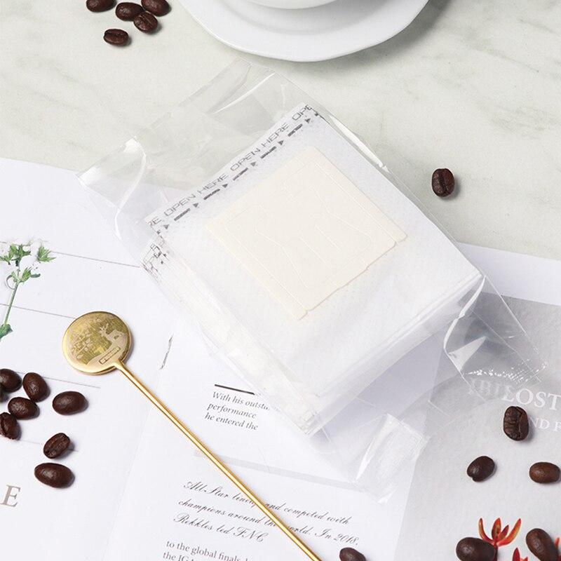 50 шт. Подвесной кофейный фильтр-бумага для кофе, портативный капельный фильтр-чашка, промываемая вручную