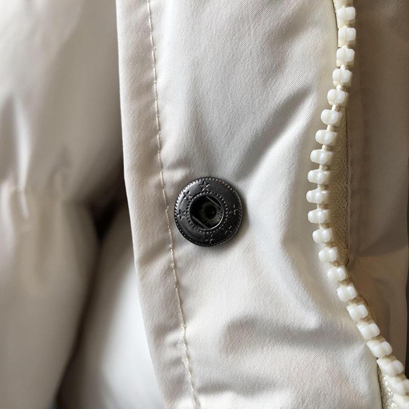 Solid Women's Winter Down Jacket Hooded Collar Short Single-Breasted Coat Preppy Style Parka Ladies Chic Outwear Female