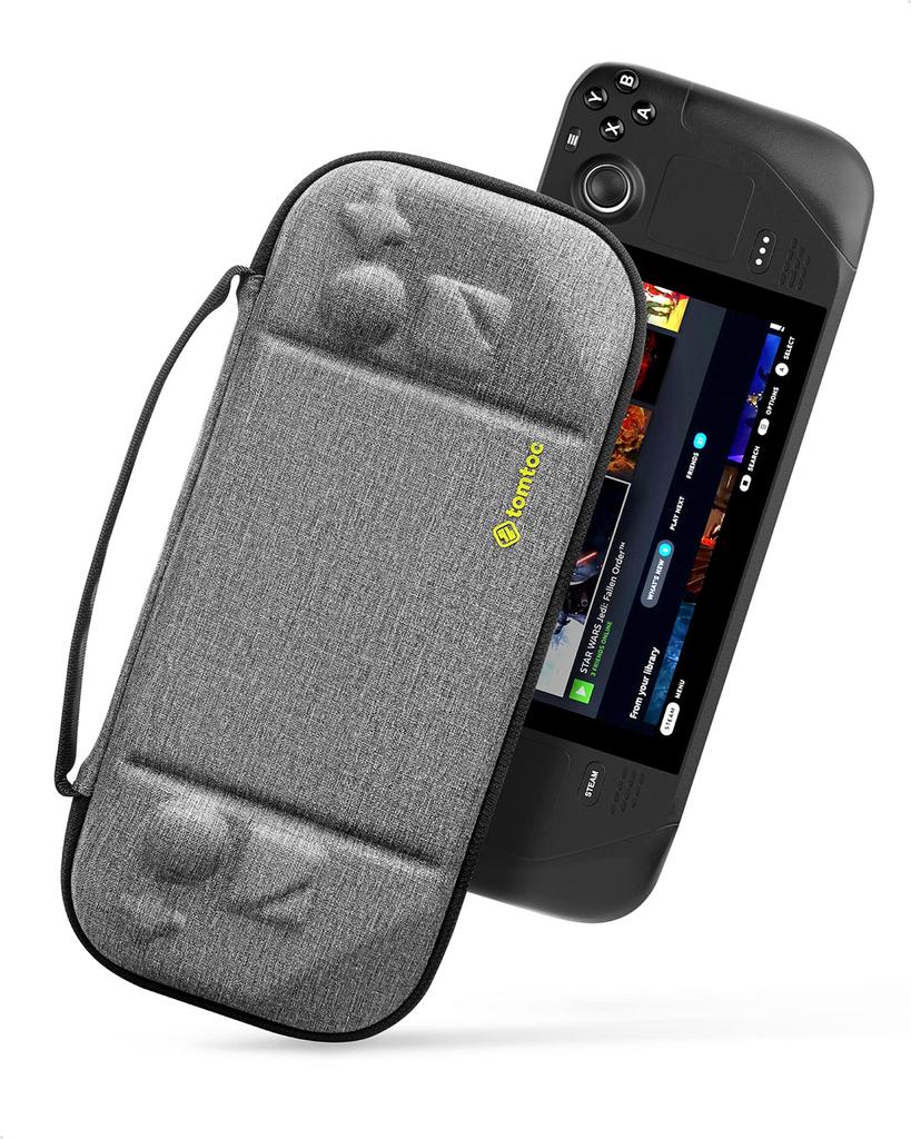 Совместимый с Steam Deck жесткий чехол Tomtoc Тонкий чехол для переноски Steam Deck Джойстик Полная защита Тонкий дизайн Ударопрочный 2WAY Портативный