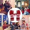 Knitted Snowflake Winter Knitted Gloves Thickened Skiing Gloves Full Finger Mittens  Winter