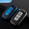Кожаный чехол для дистанционного ключа автомобиля, брелок для Hyundai Sonata Solaris HB20 Veloster SR IX35 для KIA RIO K2 K3 Sportage, аксессуары