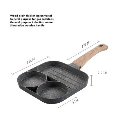 Семейная утолщенная сковорода с 2/4 отверстиями, сковорода для омлета, стейка, антипригарная сковорода для яиц и блинов, универсальная посуда для газовых и индукционных плит