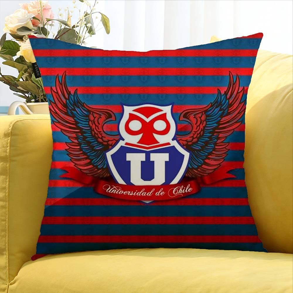 CChile University Logo Various Sizes Square Pillow Case For Car Home Bedchamber Decor
