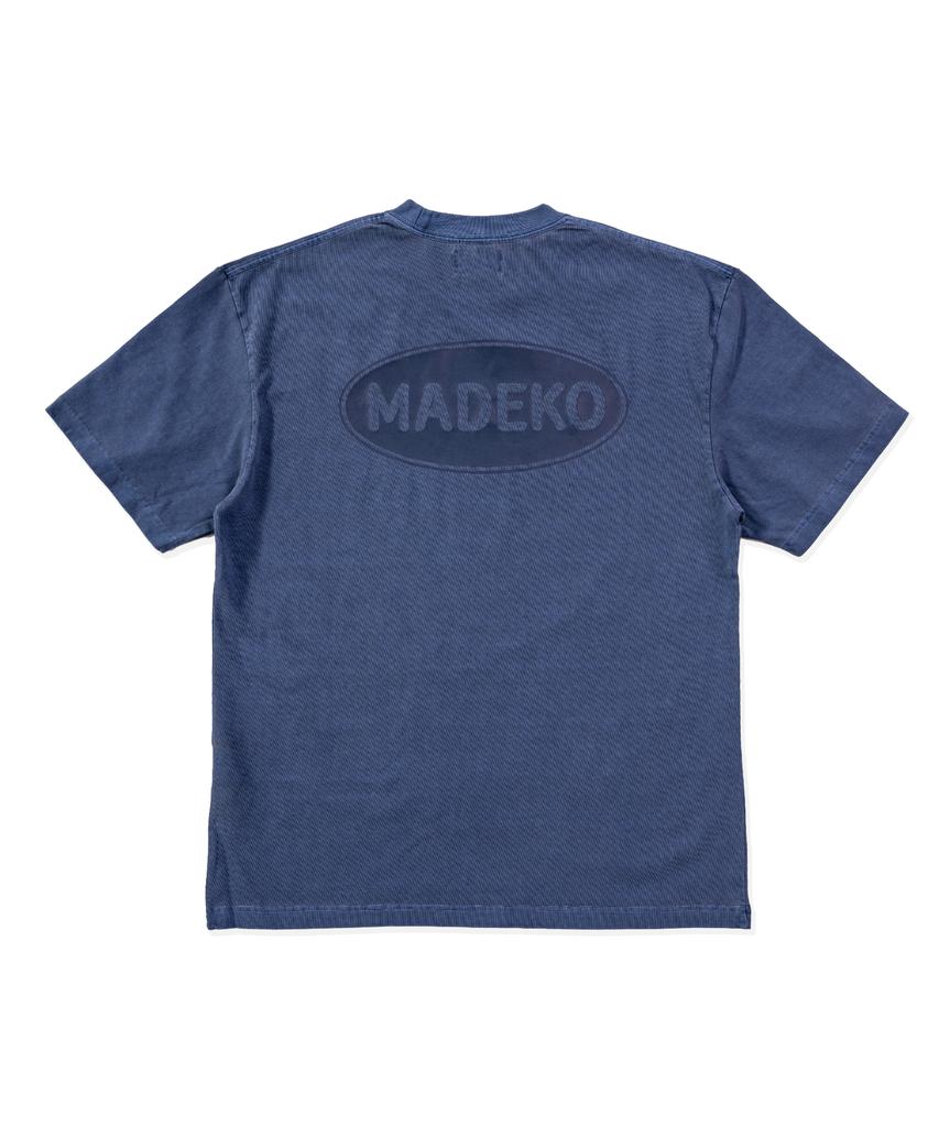 Футболка с логотипом Madeko Signature_Цвет синий для стирки