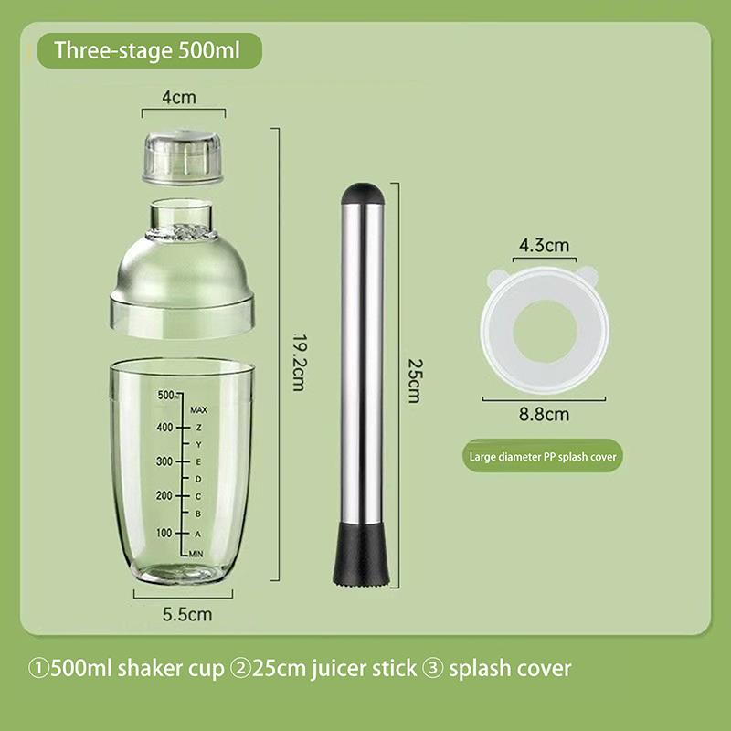 500/700/1000 мл Поликарбонатный коктейльный шейкер Мартини Ручной шейкер Стакан со шкалами Молочный чай Вино Барный инвентарь Шейкер для напитков Бутылка-миксер