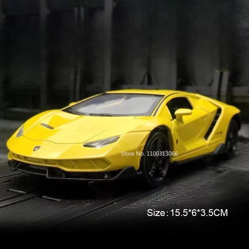 1:32 Lamborghini Lp770-4 Игрушки Модель Спортивные Машины Свет Музыка Резиновые Шины Колесо Транспортного Средства Оттянуть Назад Миниатюрная Машина Детское Украшение Подарки