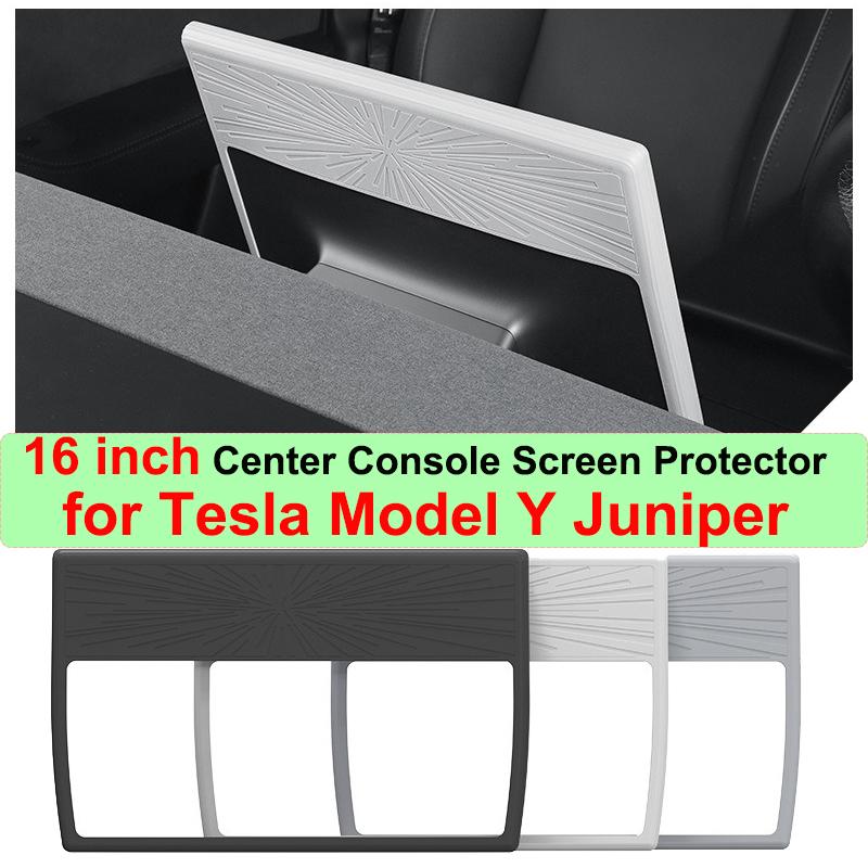 AMM1 для Tesla Model Y Juniper 2026 16-дюймовый Экран Центральной Консоли Защитная Рамка Полоса Белая Защитная Полоса Края Экрана TSL Model 3 2025