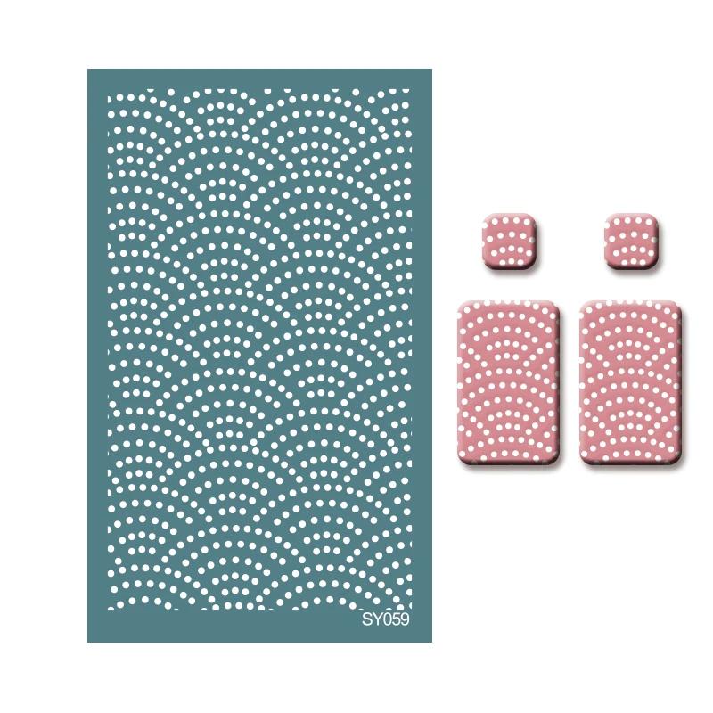 Полимерная глина Раскрашивание Шелкография Трафарет Многоразовый Линейный узор Печать Глиняные штампы DIY Серьги Изготовление ювелирных изделий Керамические инструменты