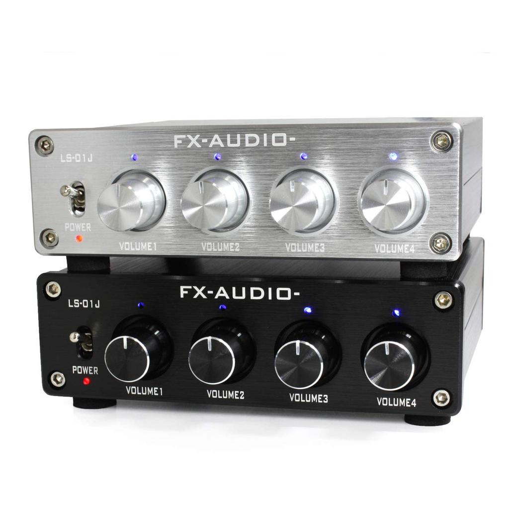 FX-AUDIO-LS-01J [Silver] 4-Channel Line Splitter & Preamp with RCA Output Distribution