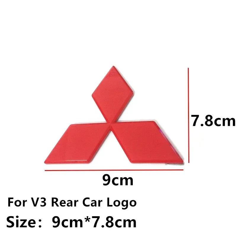 ABS Car Rear Trunk Badge Front Grille Emblem Decals Sticker for Mitsubishi Lancer Pajero V3 Exterior Accessoreies WJ0