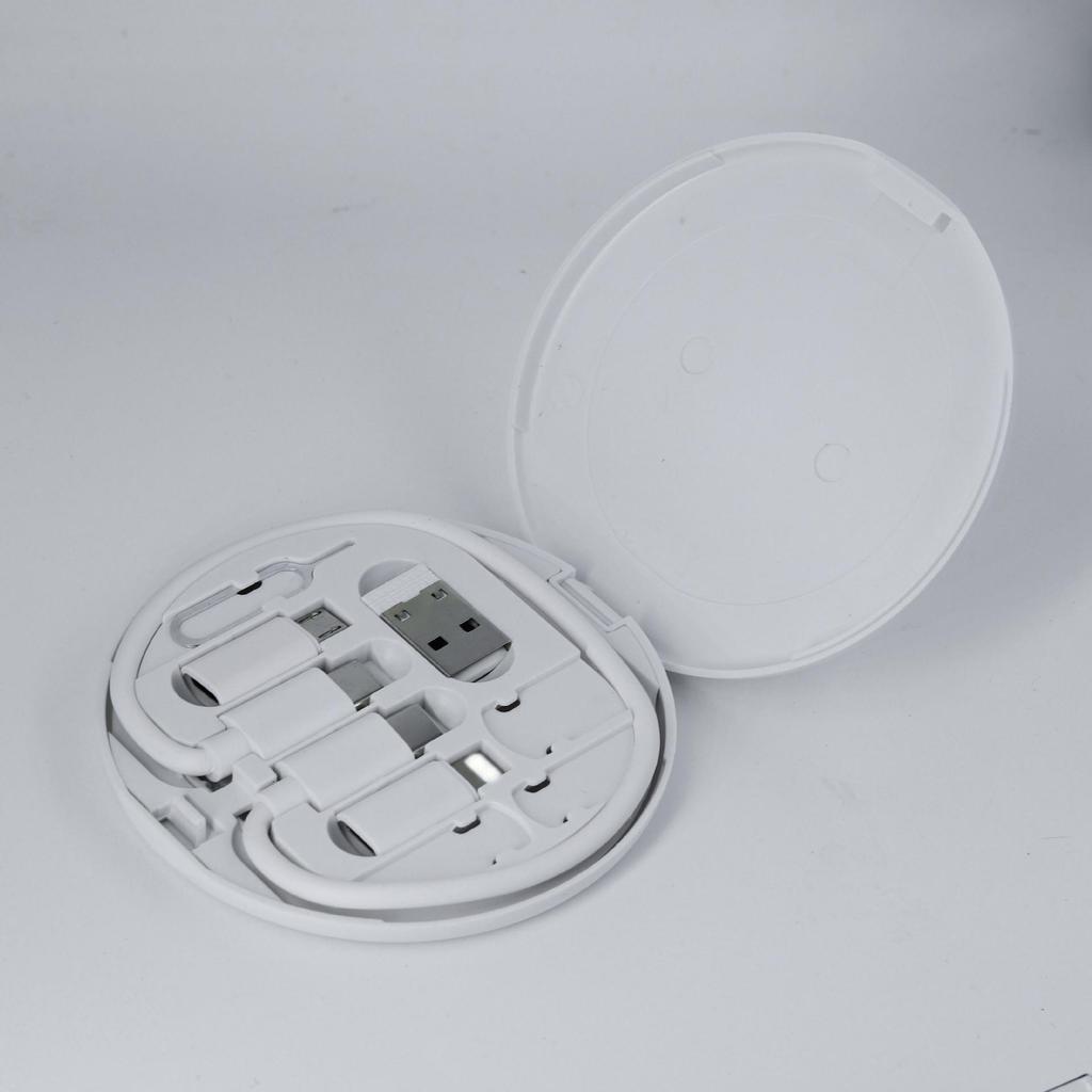 Набор кабеля и адаптера для быстрой зарядки 5-в-1 Type-C 60 Вт - Совместим с Apple и Huawei. Портативное и многофункциональное хранение.