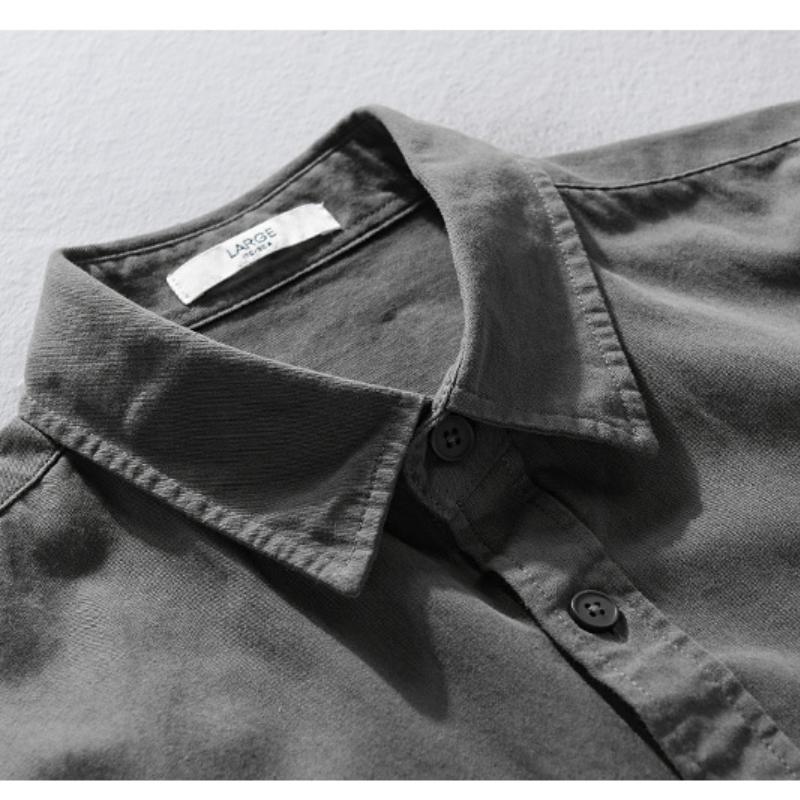 New Fashion Summer Tops for Men Korean Style Workwear Loose Shirt Pure Cotton Casual Double Pockets Short Sleeve Shirt Youth