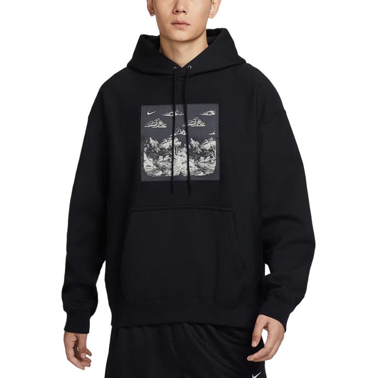 Nike Sportswear Men's Black Graphic Print Hooded Sweatshirt HV4115-010
