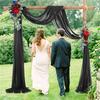 Wedding Arch Drape Chiffon Curtain Drapery Solid Color Tulle Drapery Draping Decoration for Weddings Ceremony Reception Banquets
