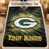 Фланелевое одеяло Green Bay Packers с индивидуальным текстом имени Персонализированное Мягкое Теплое Плед Декор для дома Подарок