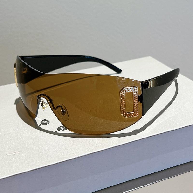 Новые тенденции Y2K солнцезащитные очки для женщин и мужчин модные панк безрамные солнцезащитные очки брендовые дизайнерские цельные линзы спортивные очки UV400