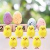 Easter Chick Ornament Yellow Cotton Ball Chicken Fluffy Chick Decoration for Home Office Easter Party Easter Basket Filler