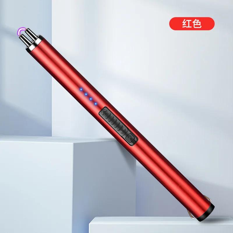 Портативный импульсный пистолет для зажигания на открытом воздухе, газовая горелка, газовая горелка, барбекю, кухонная горелка с двойной дугой, USB-электронная зажигалка