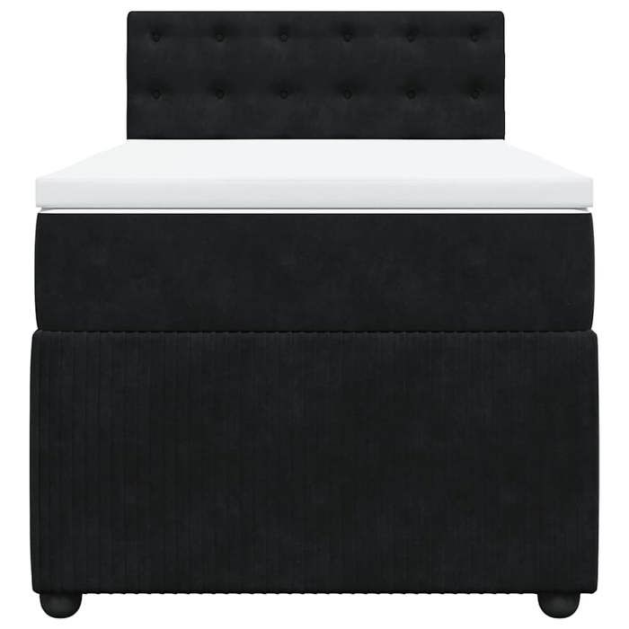 Maison Exclusive - Sommier à lattes de lit avec matelas Noir 100x200 cm Velours