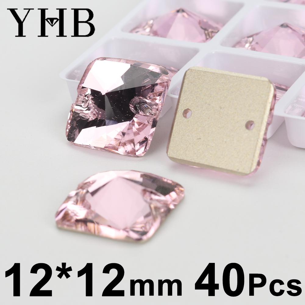 YHB T223 Светло-розовый Галактический Лимонный Камень Кристалл AB Швейные Камни Flatback Пришиваемые Стразы для Одежды Одежды Сумок