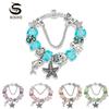 Marine Bracelet Jelly Large Crystal Beaded Bracelet Starfish Dolphin Bracelet